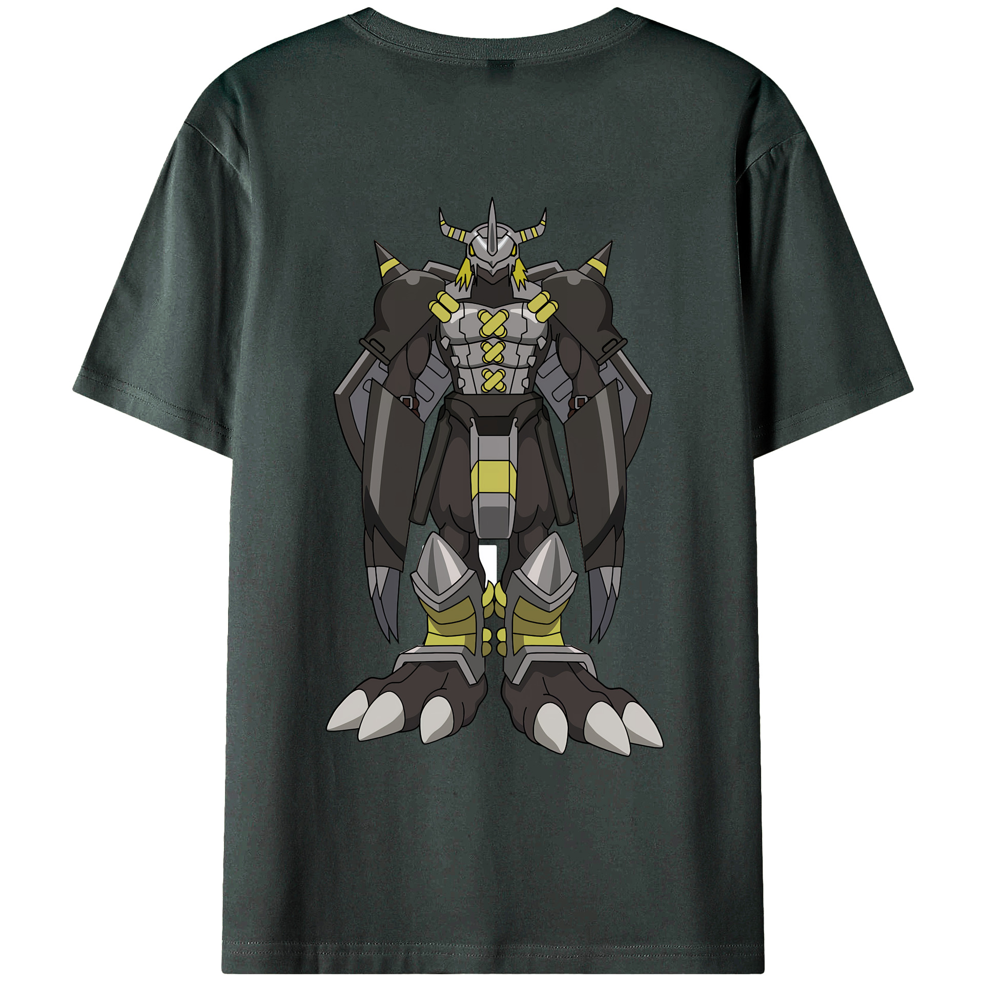 （画像用） Digimon デジタルモンスター/デジモン 綿100％ メンズ半袖Tシャツ（バックプリント） 通気性